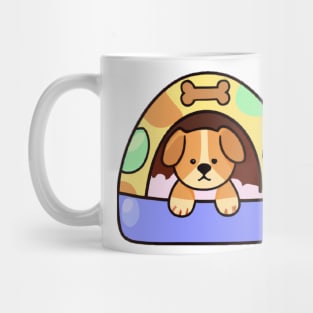 Little Cute Dog in The Egg Looking at You Mug